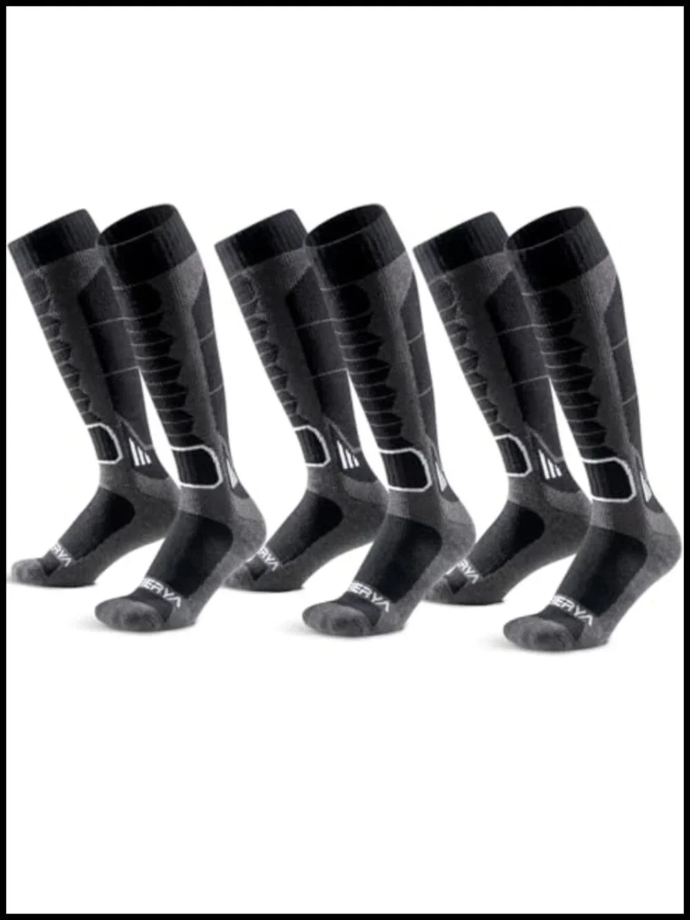Merino Wool Ski Socks Over-the-Calf Full Cushion Thermal Winter Snowboard